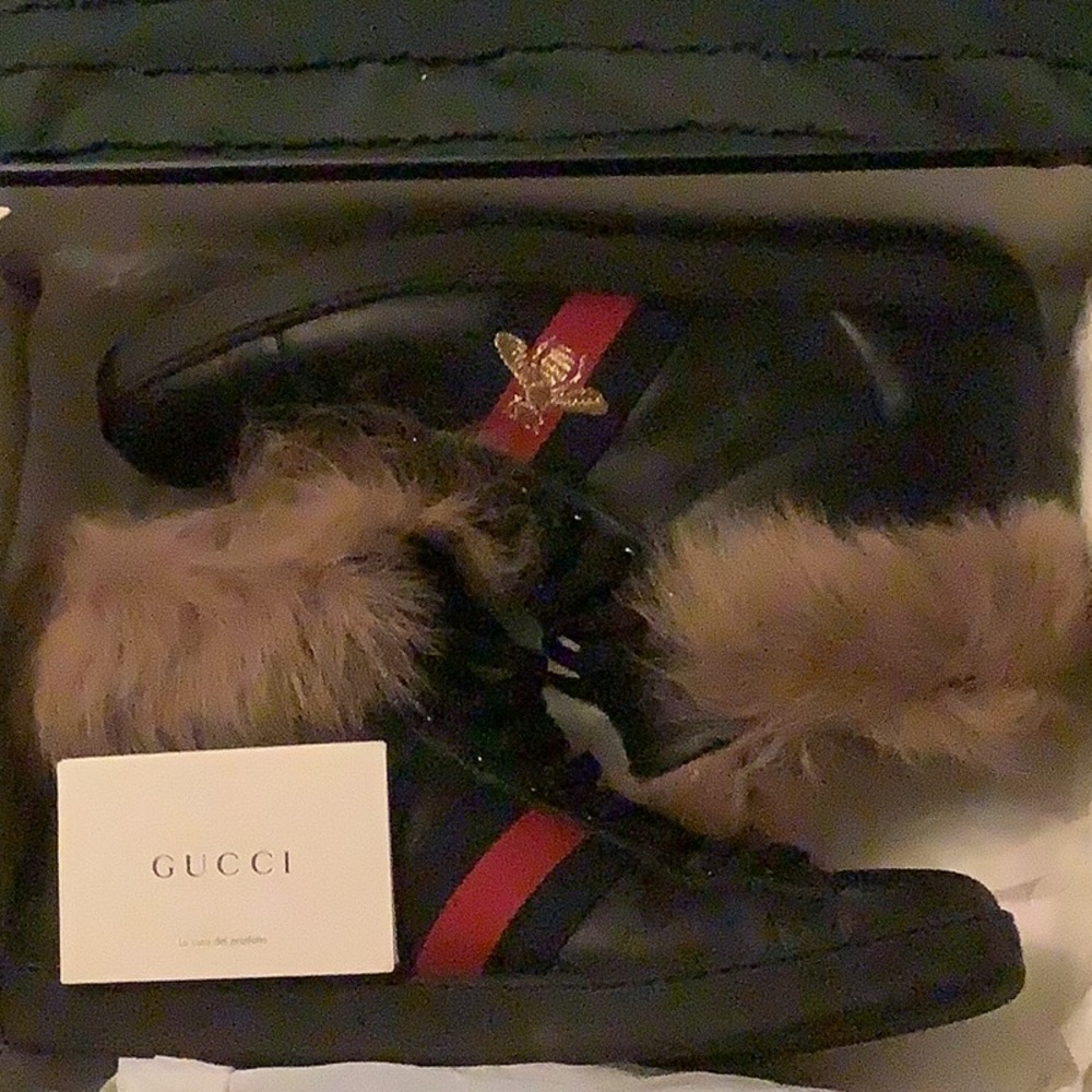 Gucci fur high tops